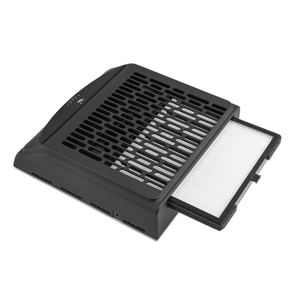 Витяжка для манікюру з НЕРА фільтром BUCOS CYCLONE V2 на 100W GRAPHITE з USB портом